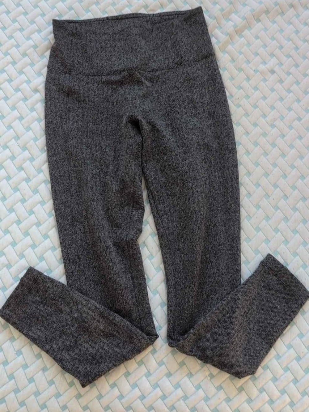 Athleta Heathered Charcoal Herringbone Leggings